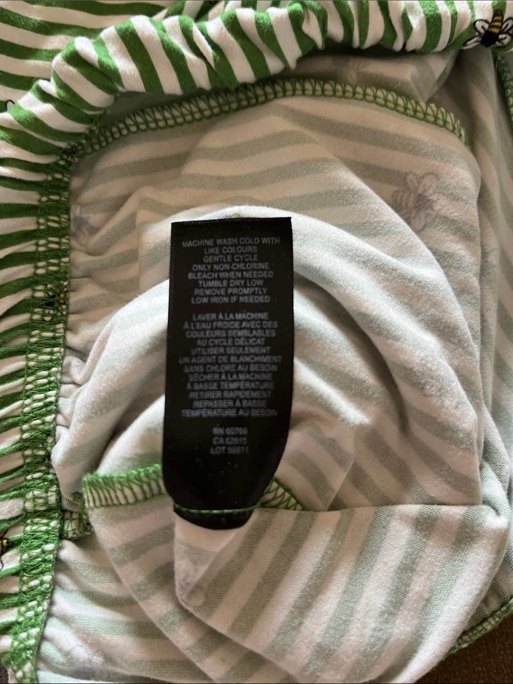 Kate Spade Green and White Striped Floral Short Pajama Set 💚🖤🤍 - Picture 5 of 6